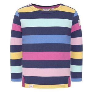 Lazy Jacks Girls Striped Breton Long-Sleeved T-Shirt / Twilight